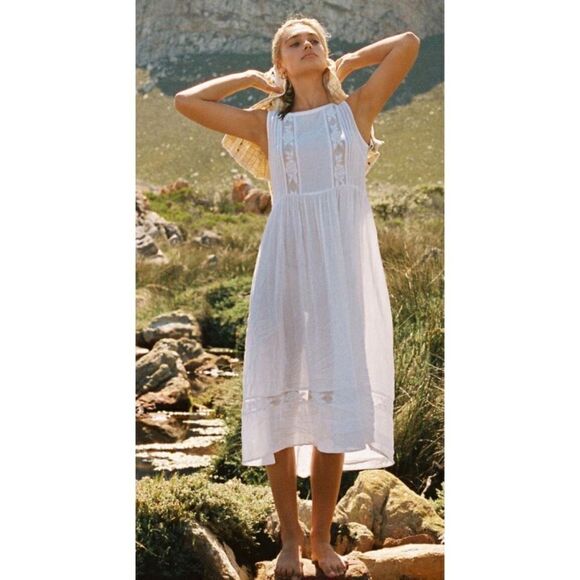 AUGUSTE the label Margot Wren Dress white size L - Picture 1 of 12